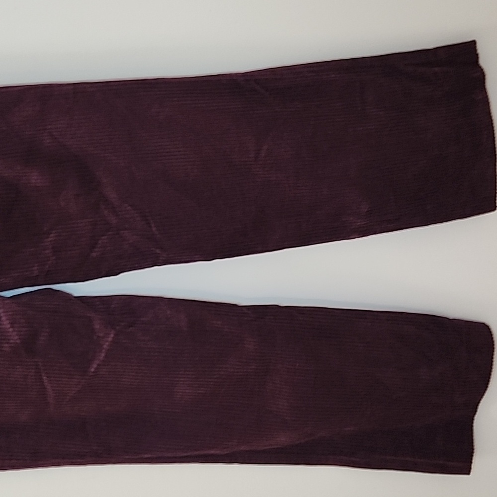 Zara Deep Purple Corduroy Straight Leg Pants Size Small - Picture 13 of 16